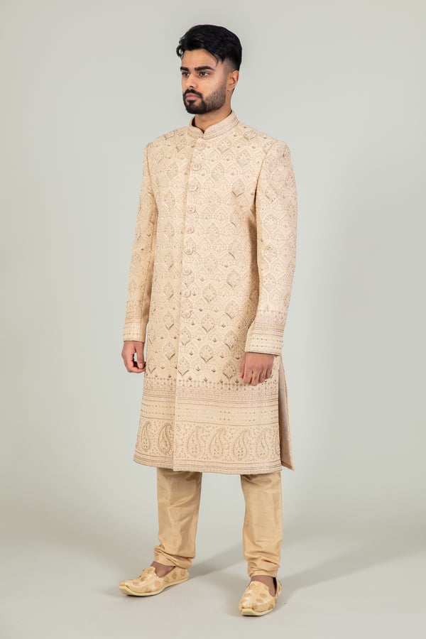 Men's sherwani with churidaar trousers - Image 2