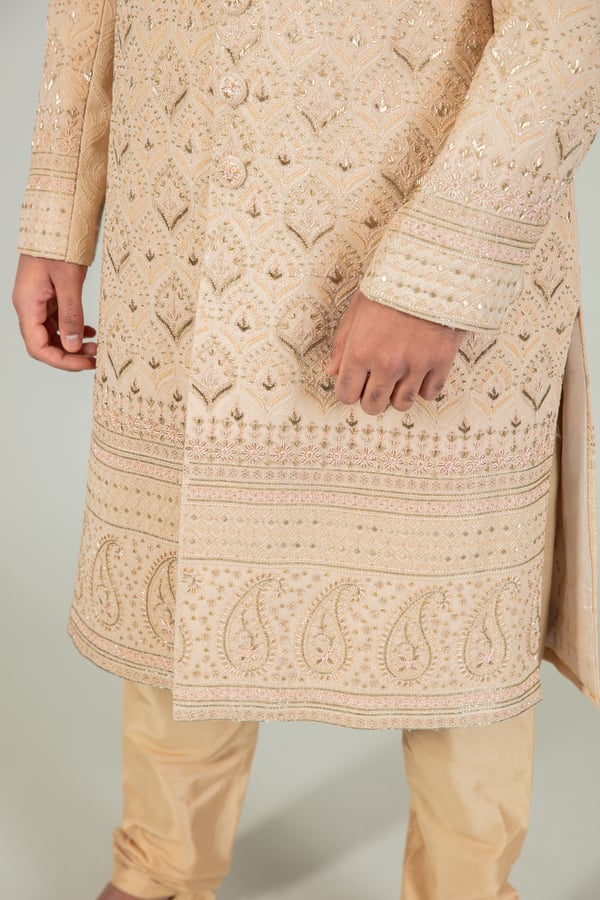 Men's sherwani with churidaar trousers - Image 8