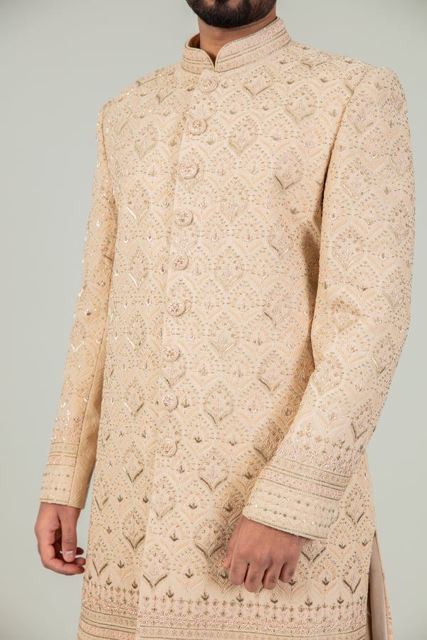 Men's sherwani with churidaar trousers - Image 9