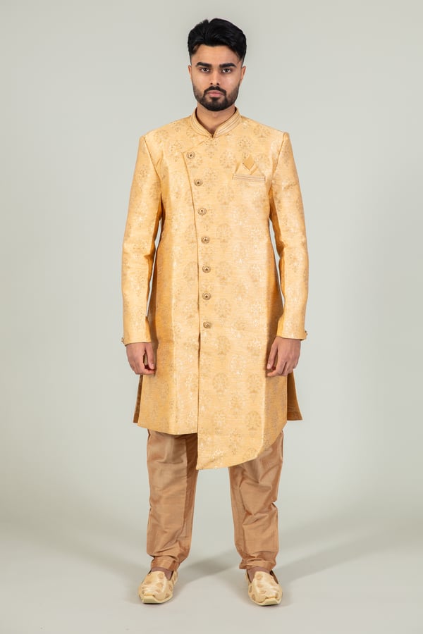 Luxury brocade men's wear sherwani