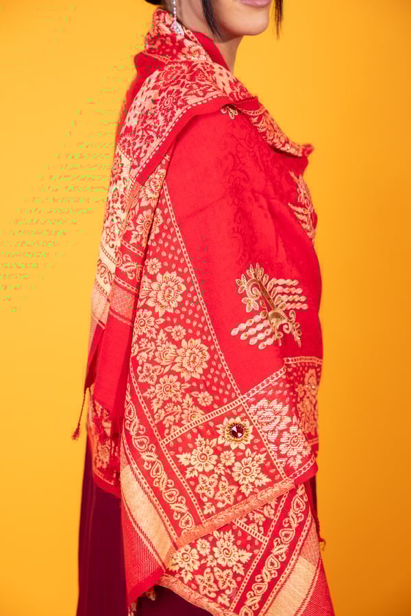 Marina embroidered shawl - Image 3