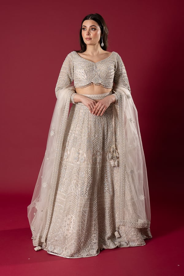 Adda collection 3 piece embroidered lengha choli