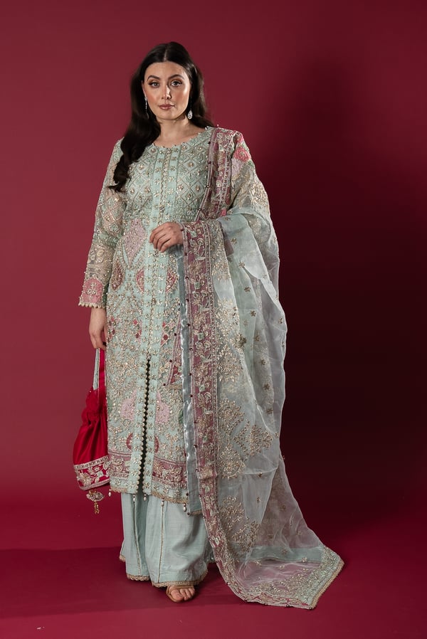3 Piece luxury embroidered partywear suit