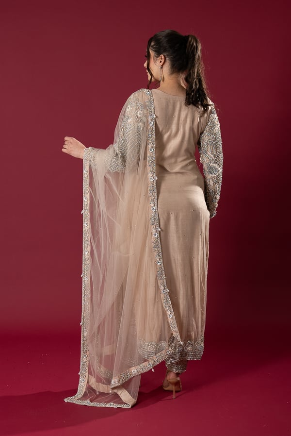 Bar collection 3 piece heavy embroidered suit - Image 3