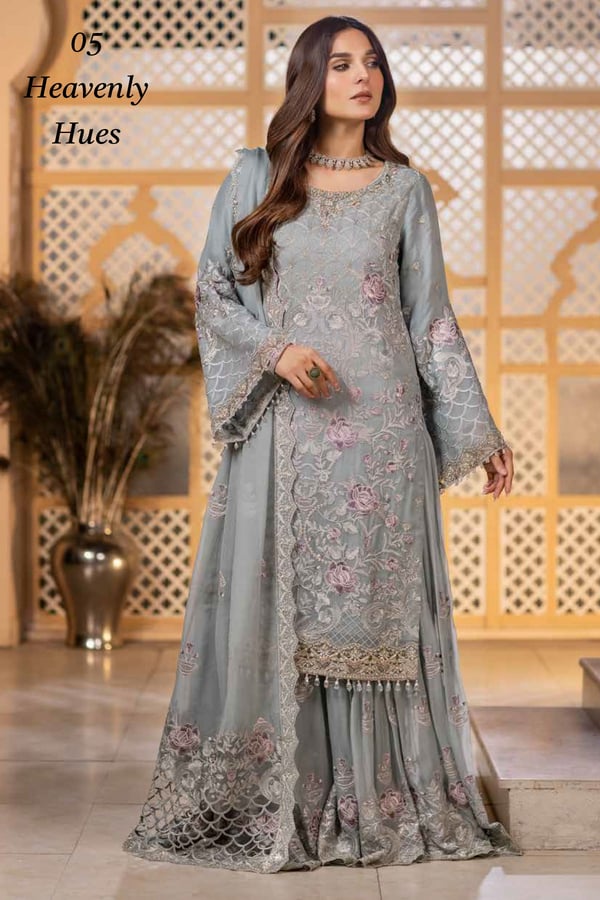 Dastaan by Shiffonz 3 piece heavenly hues suit
