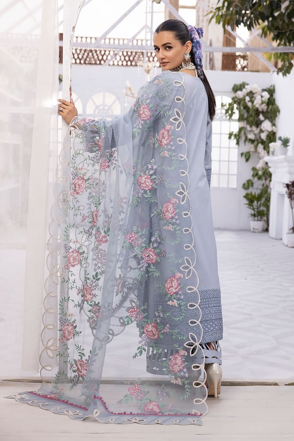 Ivana chikankari collection 3 piece embroidered suit - Image 3