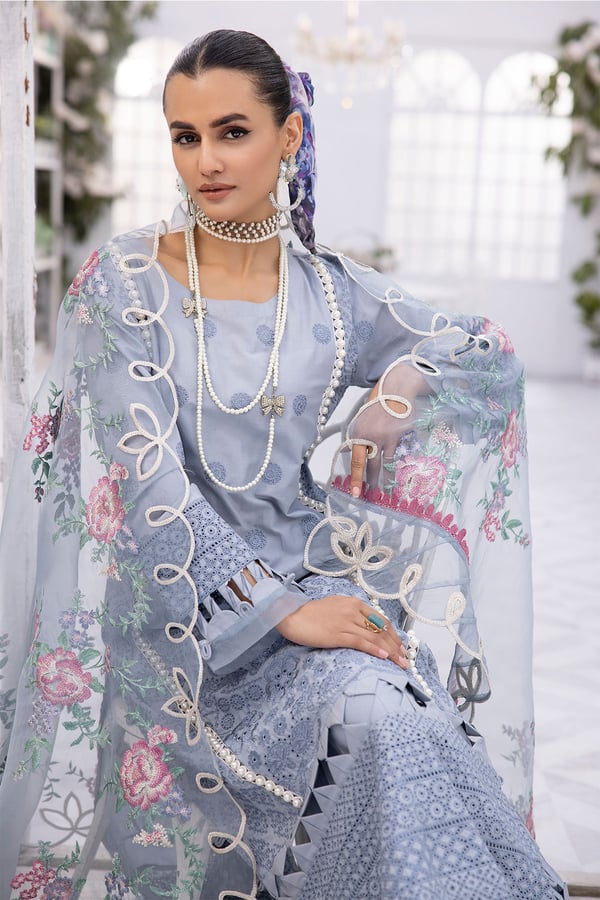 Ivana chikankari collection 3 piece embroidered suit - Image 5