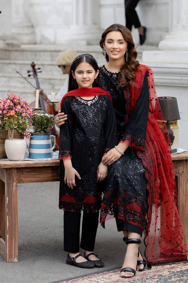 Ivana Premium Eid collection kids 3 piece embroidered suit