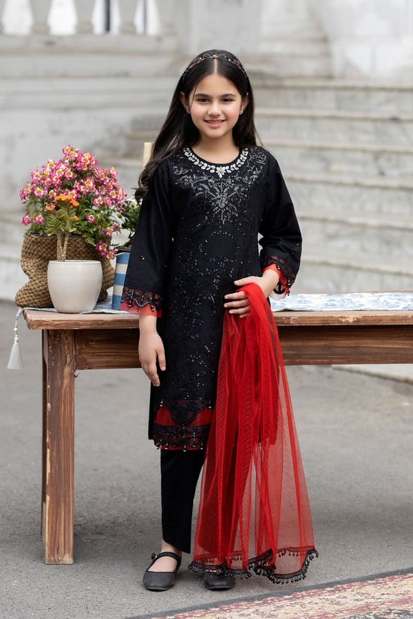 Ivana Premium Eid collection kids 3 piece embroidered suit - Image 2