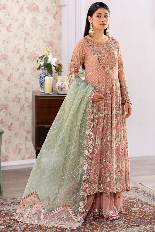 Shahjahan 3 piece embroidered gharara suit - Image 2