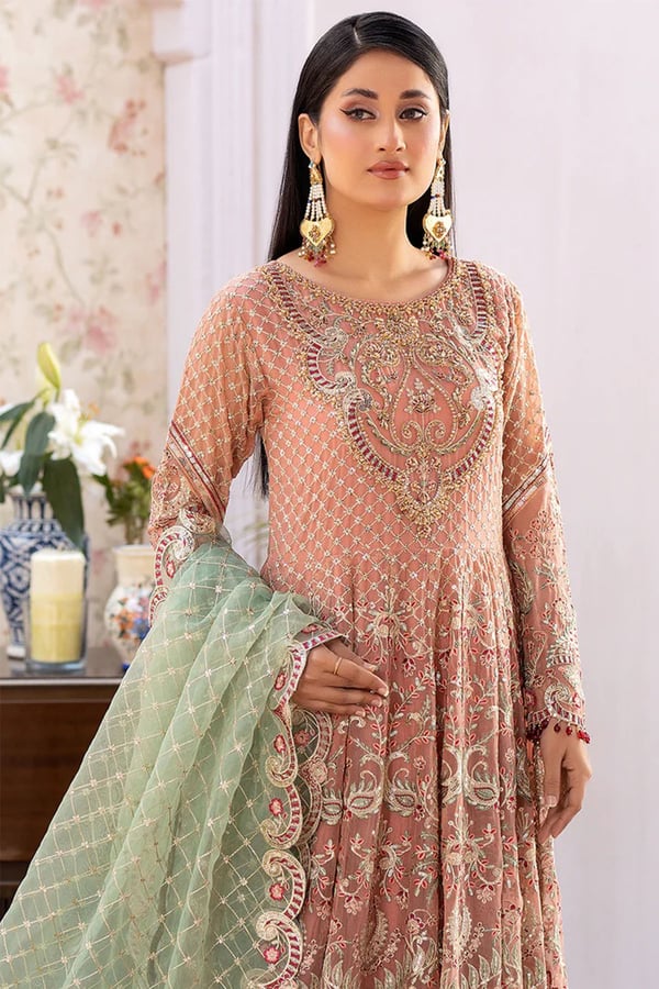 Shahjahan 3 piece embroidered gharara suit - Image 3