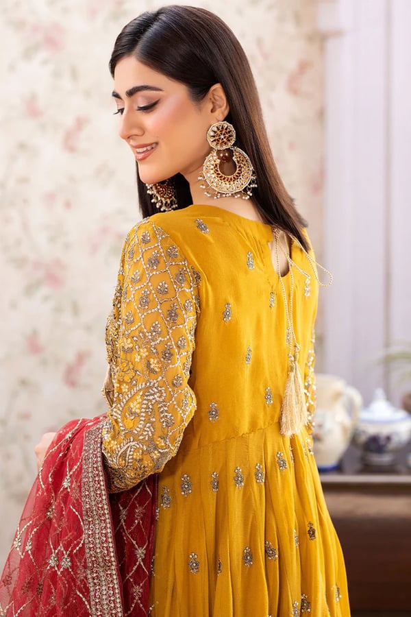 Shahjahan 3 piece embroidered long dress - Image 6