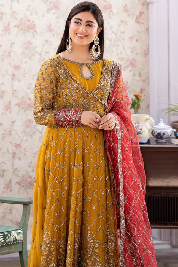 Shahjahan 3 piece embroidered long dress - Image 4