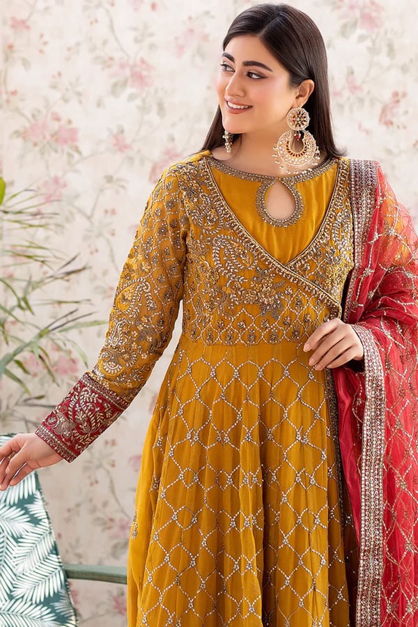 Shahjahan 3 piece embroidered long dress - Image 3