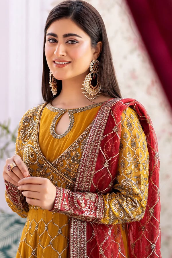 Shahjahan 3 piece embroidered long dress - Image 5
