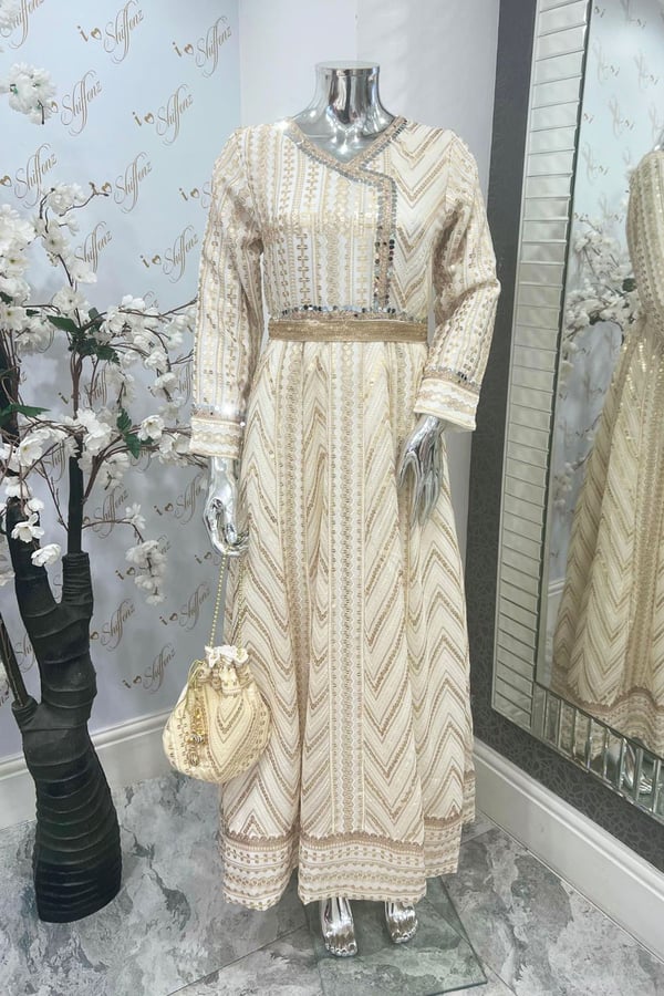 Shiffonz 3 piece angrakha style long dress - Image 2