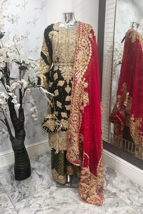 Shiffonz mehndi collection 3 piece suit