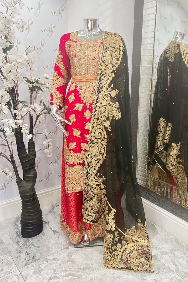 Shiffonz mehndi collection 3 piece suit - Image 2