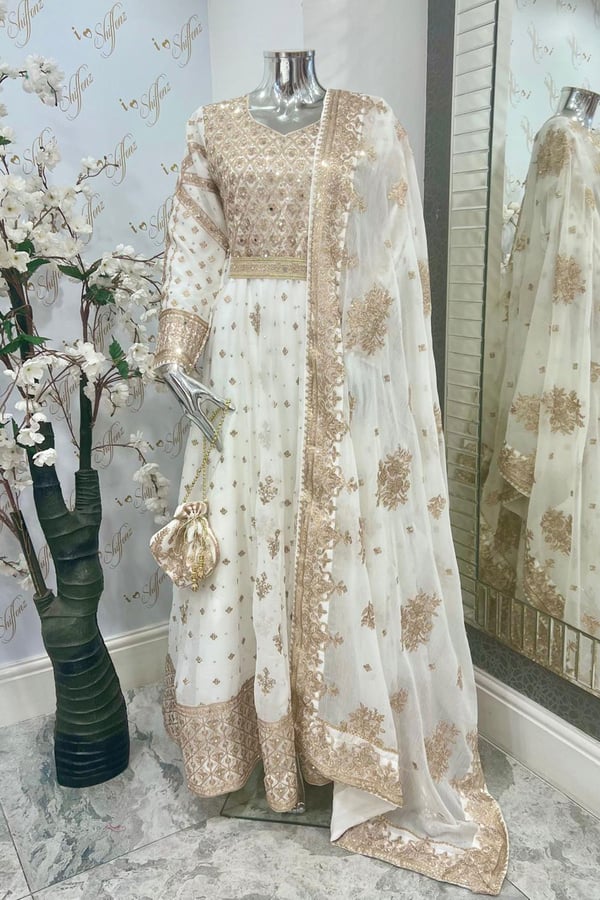 Haseen 3 piece luxury embroidered long dress