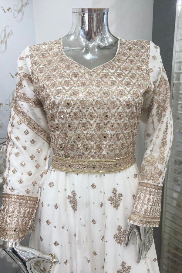 Haseen 3 piece luxury embroidered long dress - Image 5