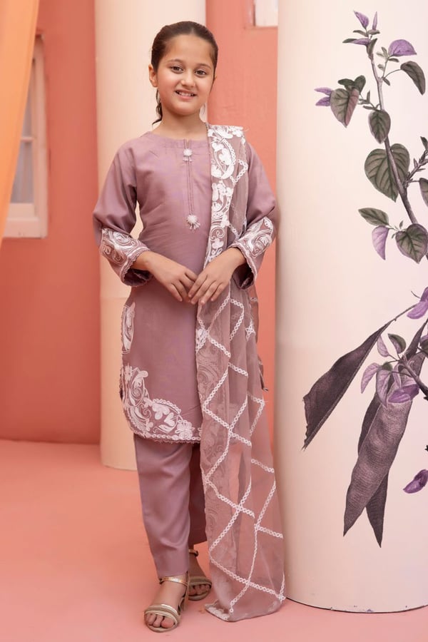 Khoobsurat 3 piece kids mother and daughter collection - DPINK, 22