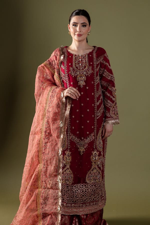 Maria b wedding collection 3 piece lengha suit - Image 5