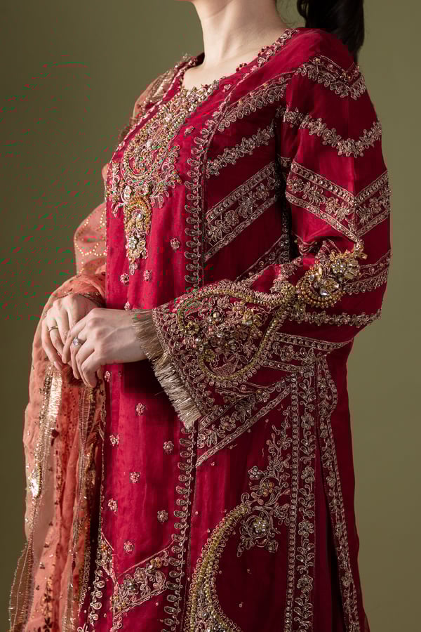 Maria b wedding collection 3 piece lengha suit - Image 8