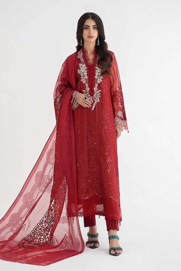 Maria b Dalhia 3 piece embroidered suit