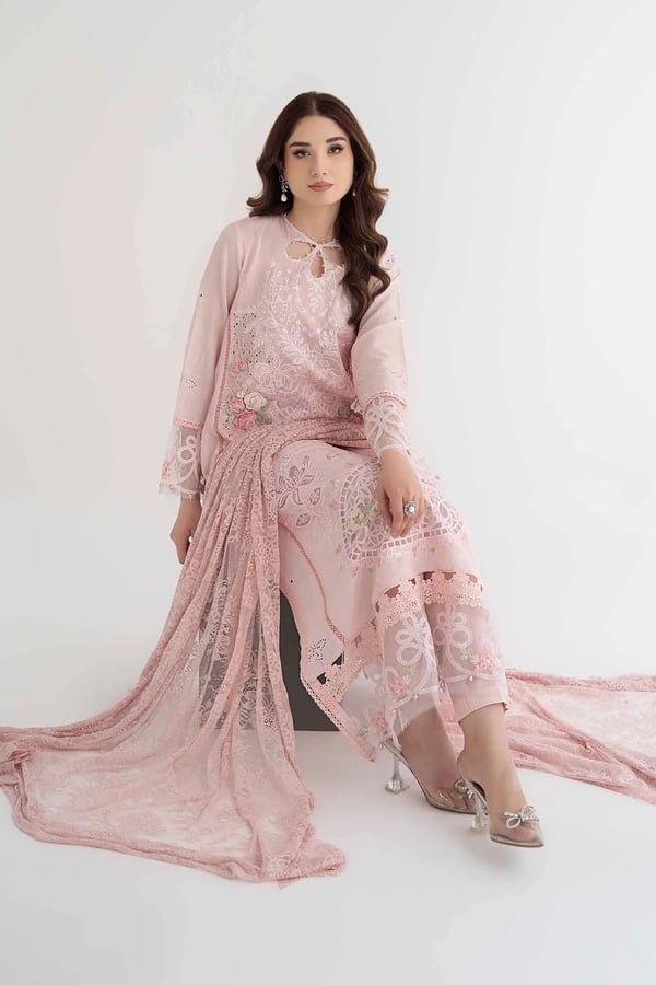 Maria b Bhar 3 piece embroidered suit - Image 6
