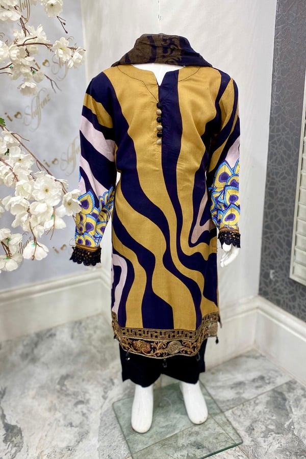 Shiffonz 3 piece kids luxury printed suit