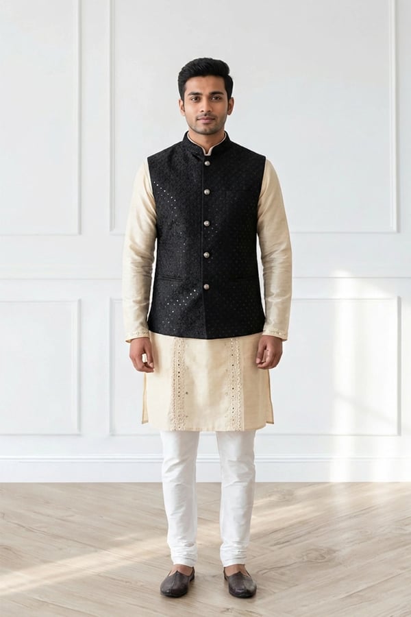 Men's lux brocade waistcoat