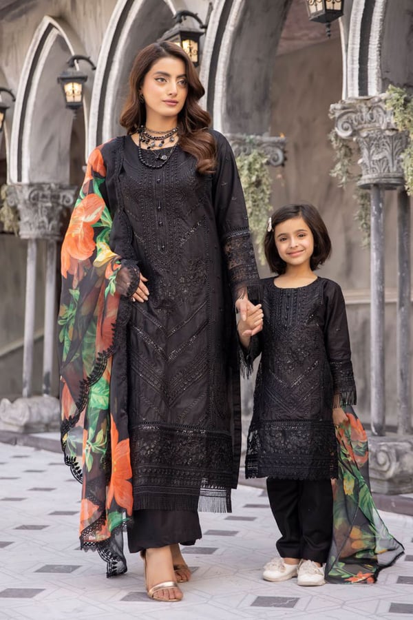 Sana Safina 3 piece zeeva kids embroidered suit