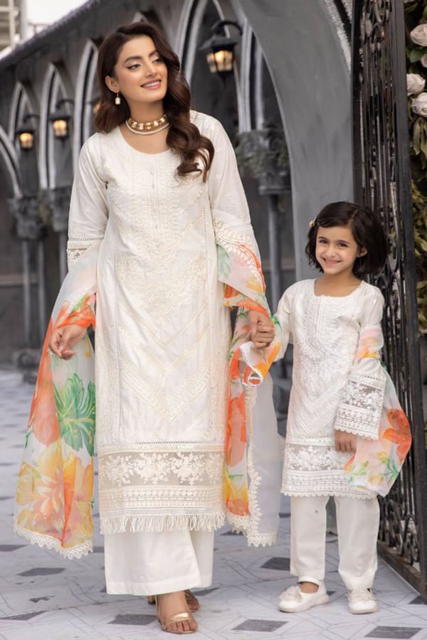 Sana Safina 3 piece zeeva kids embroidered suit - Image 2
