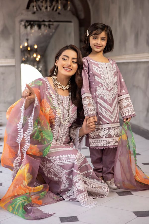 Sana Safina 3 piece zeeva kids embroidered suit - Image 3