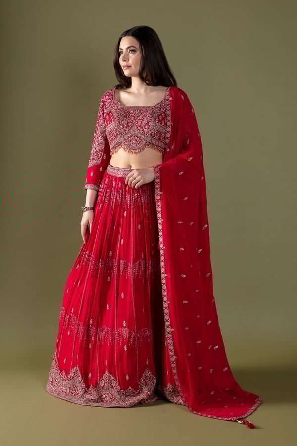 Shiffonz 3 piece luxury embellished lengha choli