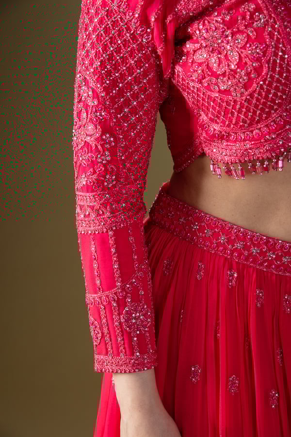 Shiffonz embellished 3 piece lengha choli - Image 9