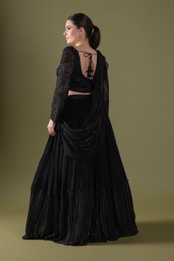 Shiffonz 3 piece embroidered lengha choli - Image 5
