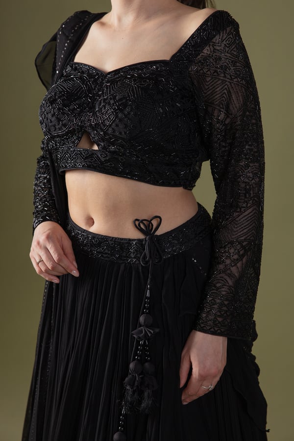 Shiffonz 3 piece embroidered lengha choli - Image 9