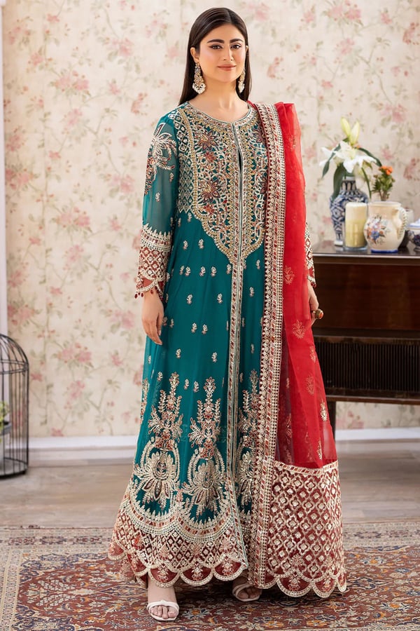 Shahjahan luxury collection 3 piece embroidered suit - Image 2