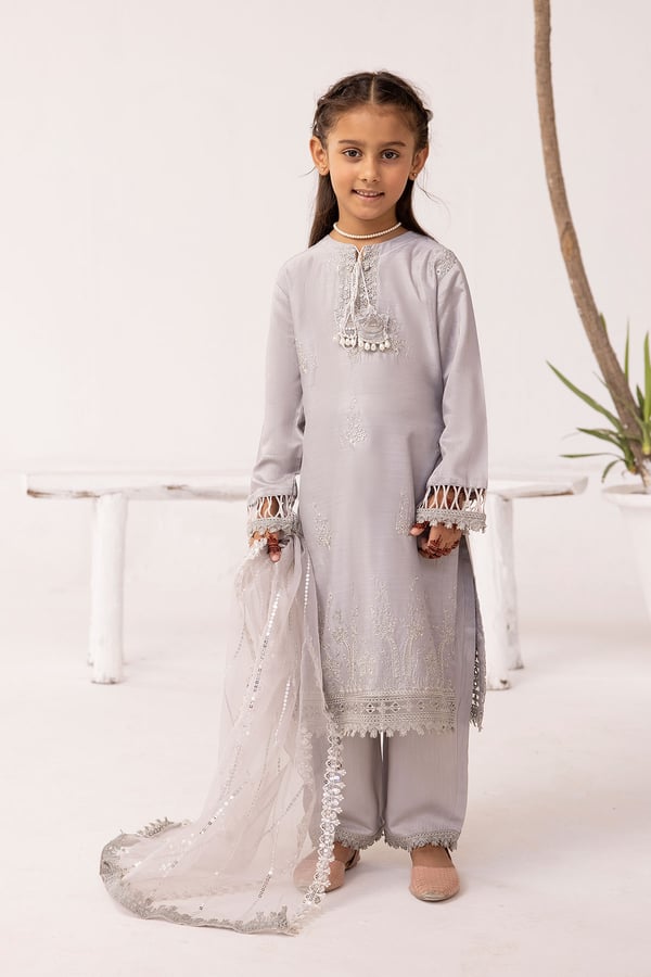 Mother and daughter 3 piece kids embroidered suit - Image 2