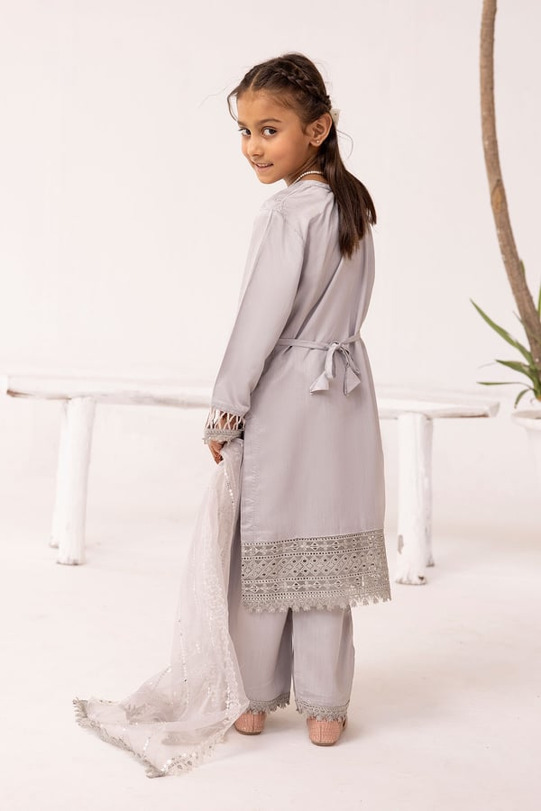 Mother and daughter 3 piece kids embroidered suit - Image 3
