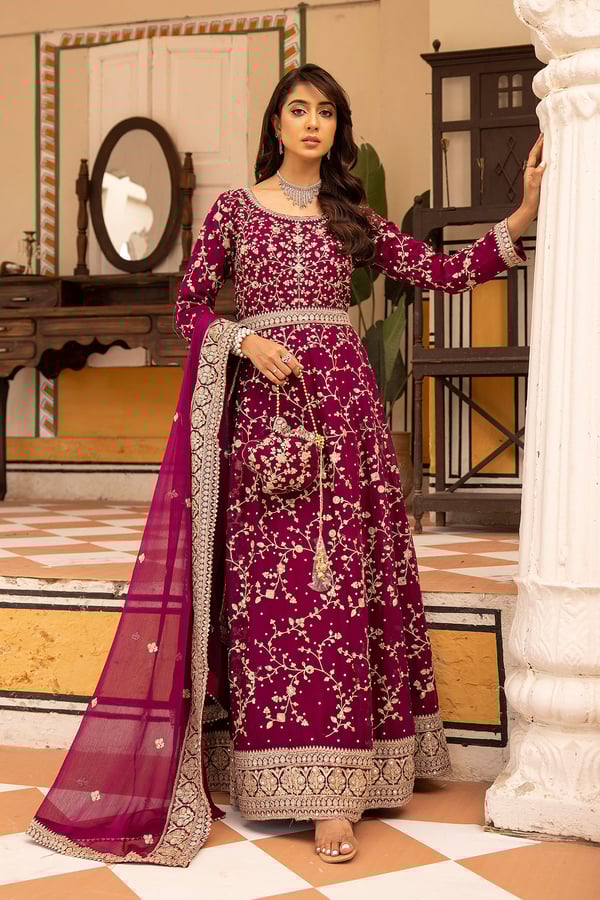 3 Piece luxury dori work embroidered dress