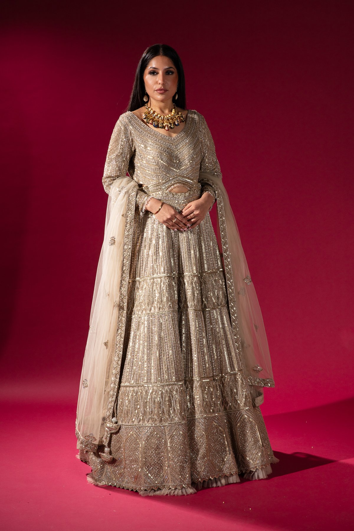 Shiffonz net luxury embroidered gown - Image 2