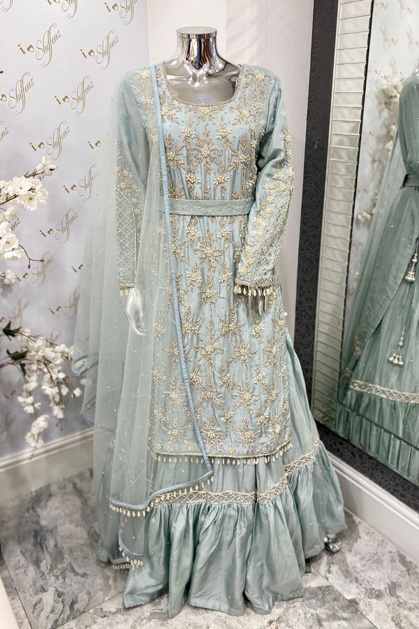 Shiffonz 3 piece luxury embroidered lengha suit