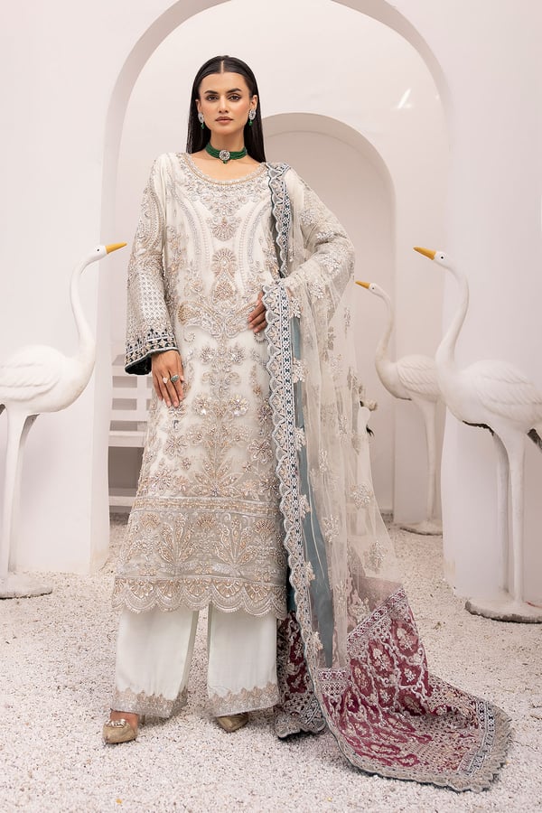 Imrozia embroidered 3 piece suit