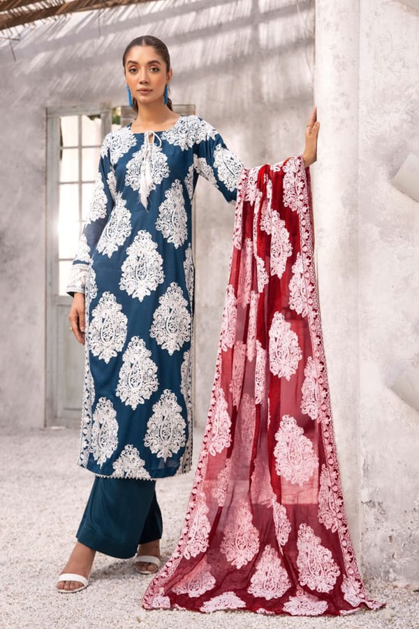 Jannat Floral collection 3 piece embroidered suit
