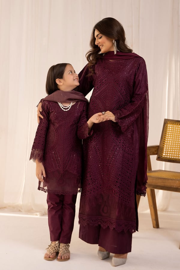 Maria b Emine lawn collection embroidered kids suit