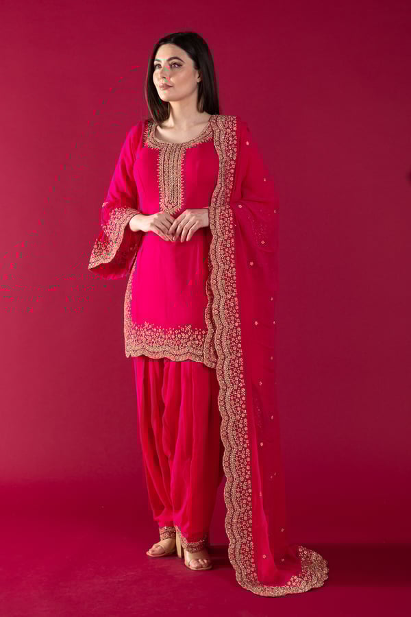 Shiffonz 3 piece thread work embroidered shalwar suit