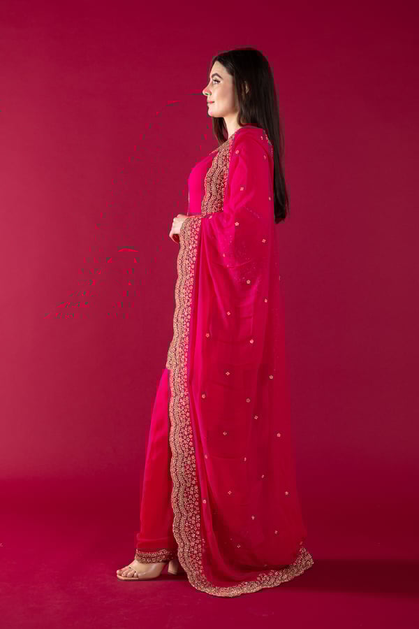 Shiffonz 3 piece thread work embroidered shalwar suit - Image 4