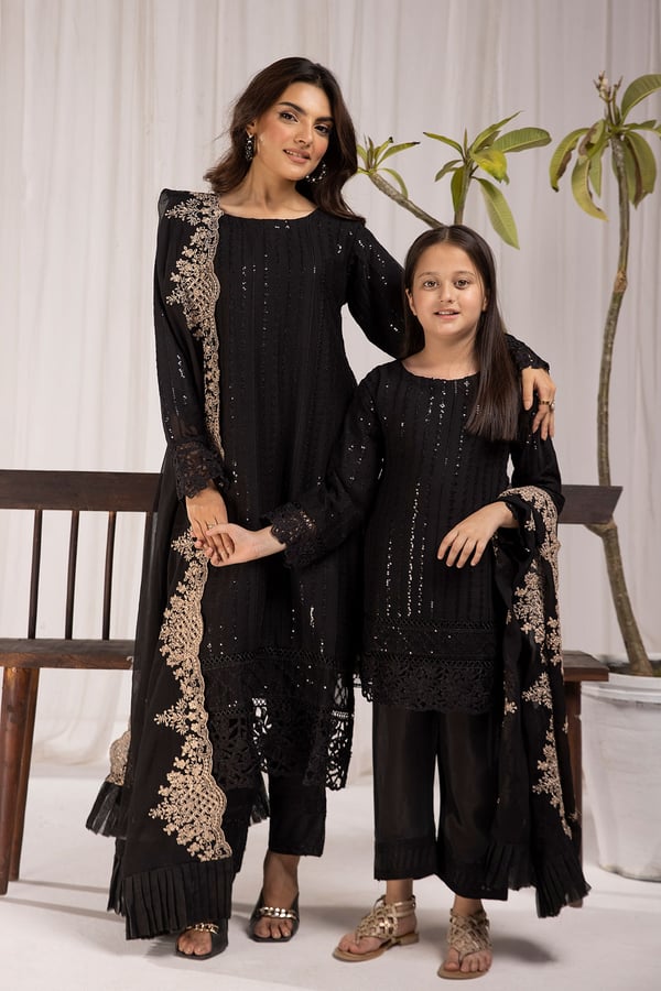 Azure 3 piece kids embroidered onyxdove suit